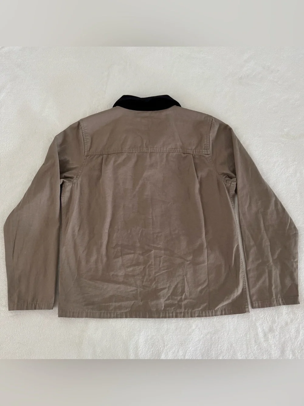 Vans Taupe Canvas Drill Chore Coat with Dark Brown Corduroy Collar - Picture 3 of 8